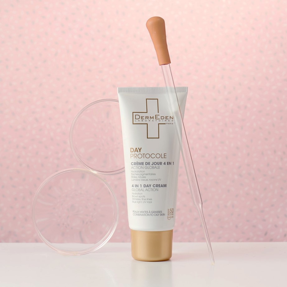 Kem chống nắng DermEden 4 IN 1 Day Cream Global Action Combination Skin