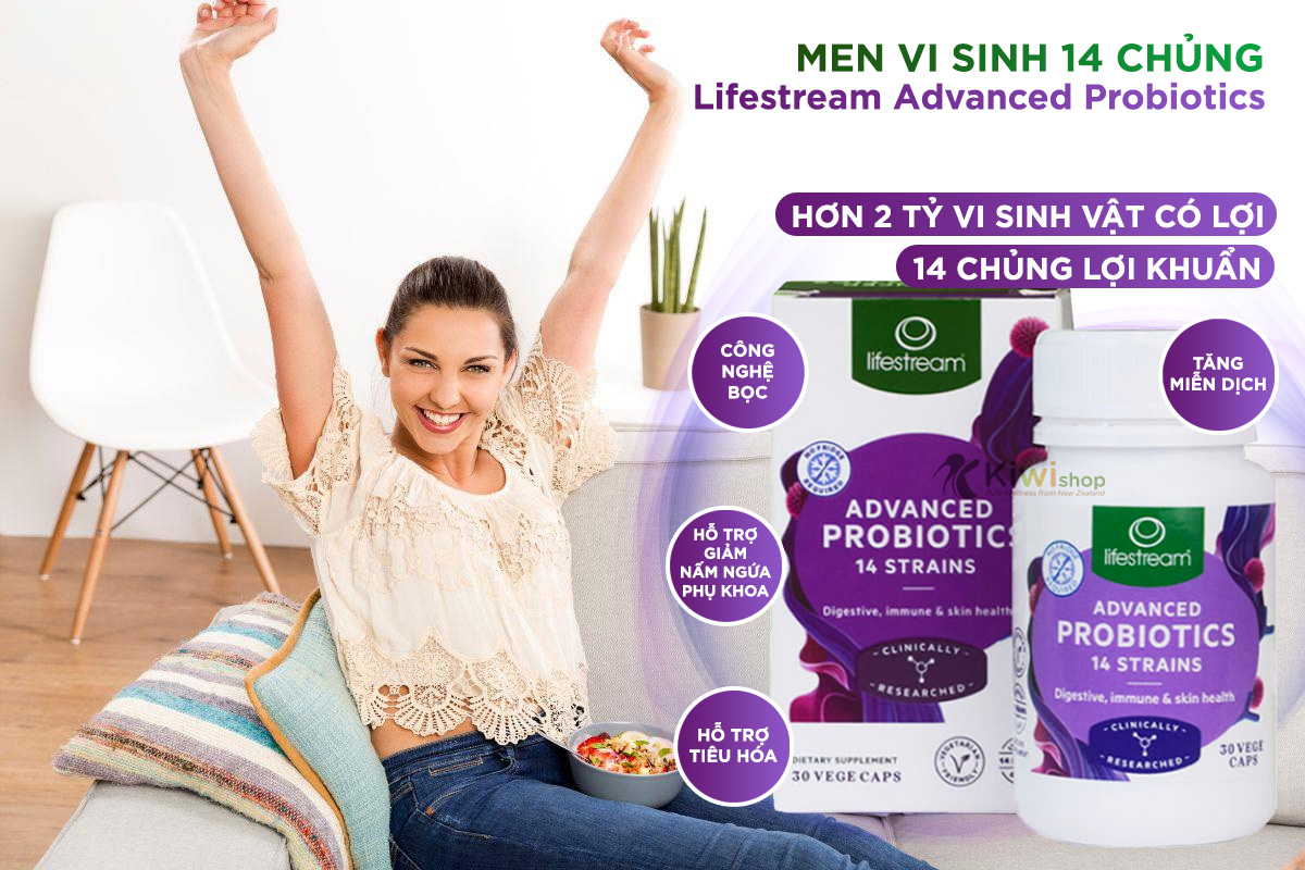 Men vi sinh 14 chủng Lifestream Advanced Probiotics