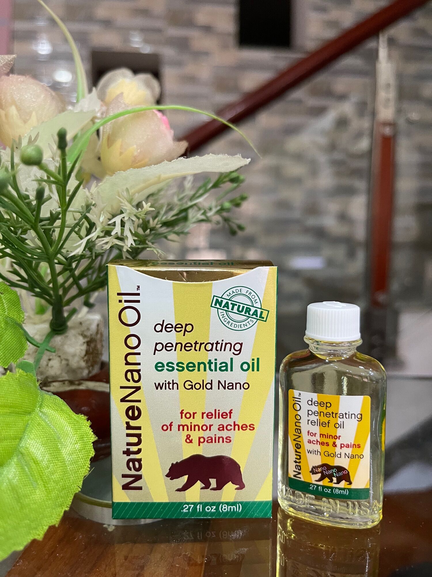 Dầu gió Nano hiệu con gấu Nature Nano Oil 8ml