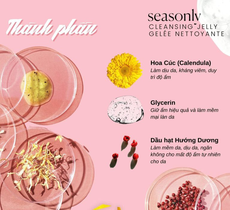 Sữa rửa mặt Seasonly Cleansing Jelly (Gelée Nettoyante) – 100ml