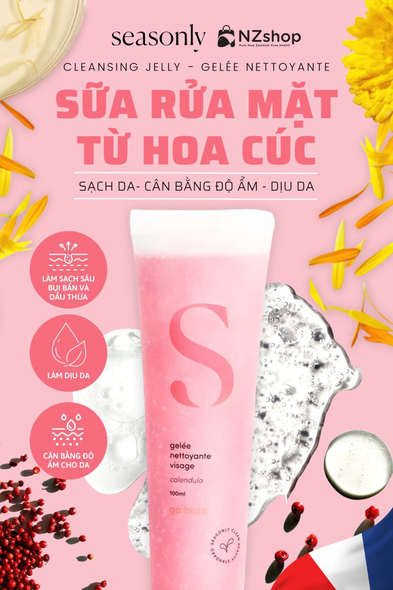 Sữa rửa mặt Seasonly Cleansing Jelly (Gelée Nettoyante) – 100ml