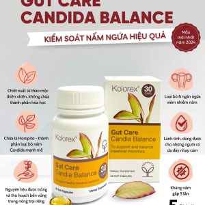 Viên Đào Thải Nấm Vùng Kín & Toàn Thân Kolorex Candida Balance Gut Care