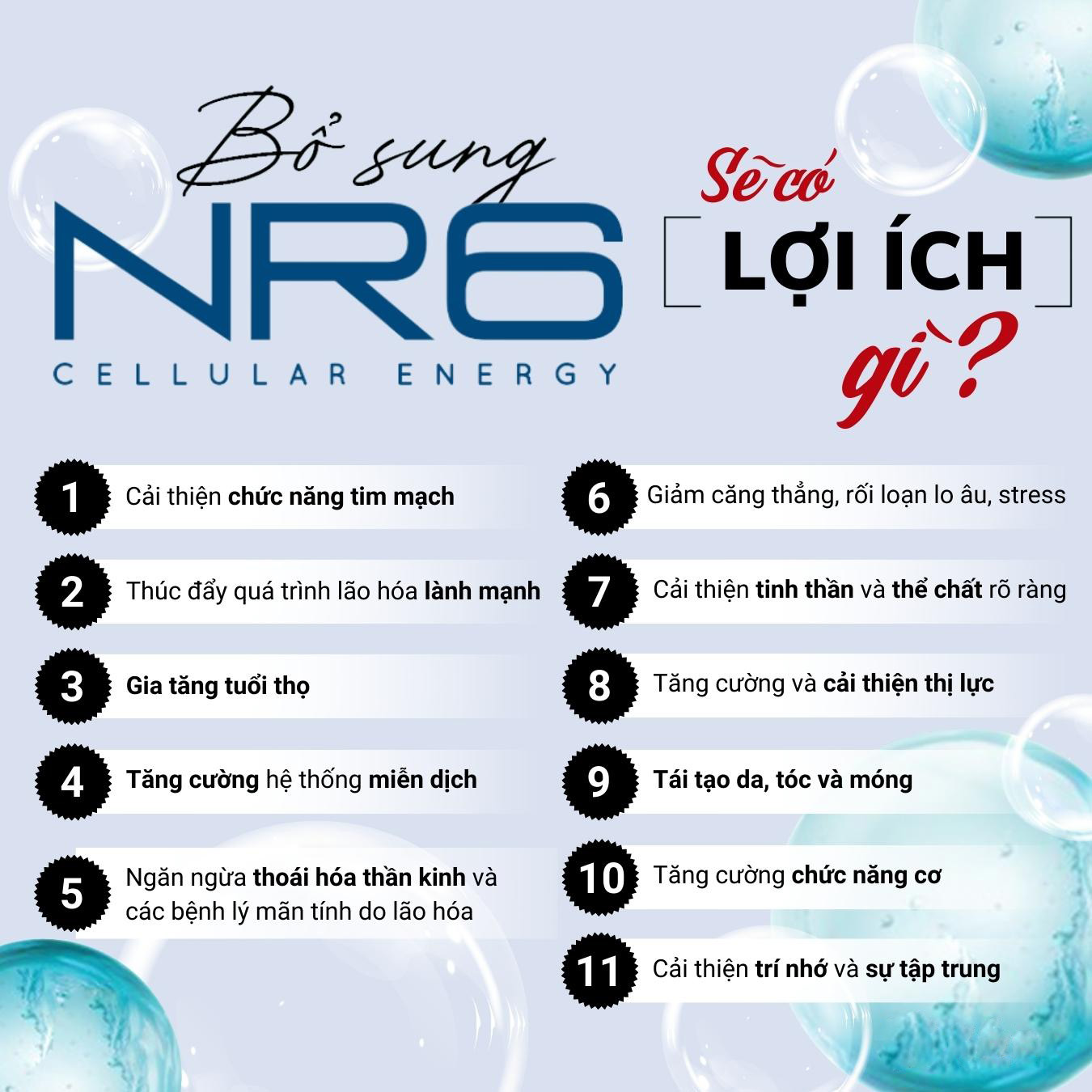 Viên uống Xtend-Life NR6: tăng sinh NAD tự nhiên, chống lão hóa và tăng cường tuổi thọ