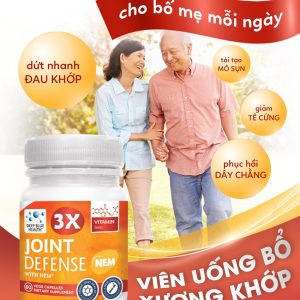 Viên uống bổ khớp, trị đau nhức xương khớp 3x Joint Defense with NEM