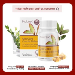 Viên Đào Thải Nấm Vùng Kín & Toàn Thân Kolorex Candida Balance Gut Care